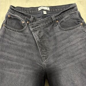Abercrombie & Fitch Washed Charcoal High -Rise Jeans curve love